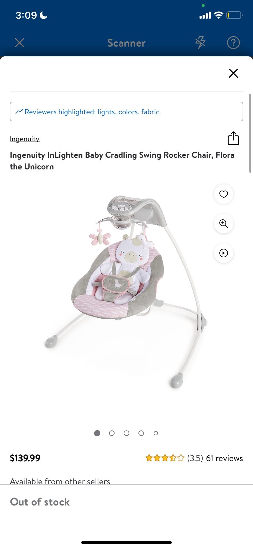 Baby Cradling Swing