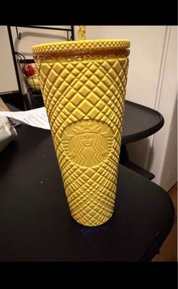 Starbucks Gold Quilted Cold Cup Tumbler
