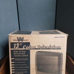 Vintage 2001 White-Westinghouse WTV1332 13" CRT Color TV Retro Gaming New Open Box with Remote Control Tested Working👍