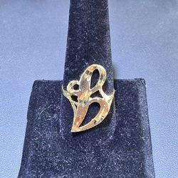 10kt YG Initial Ring. (C-1) SIZE 9.5 ASK FOR RYAN. #(contact info removed)12