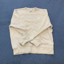 Cream Nike Crew Neck