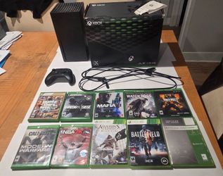 🎮 Xbox Series X 1TB Console Bundle 10 Games HDMI Power Cable w/ Box and Receipt