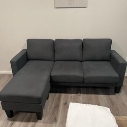 Gray sectional couch