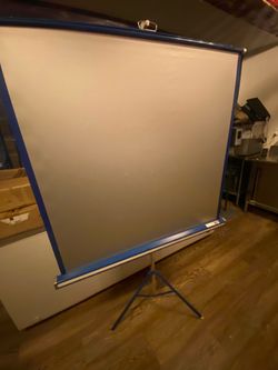 Vintage Da-Lite Flyer Portable Tripod Projector Screen – Excellent Condition – $60 OBO