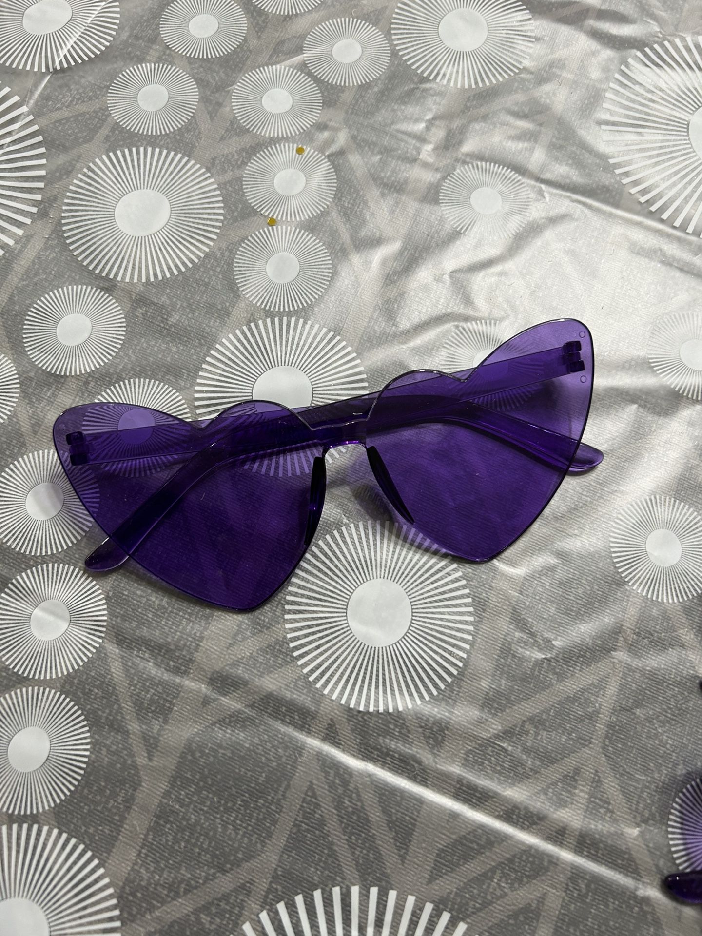 Purple  Heart Shaped Sunglasses 