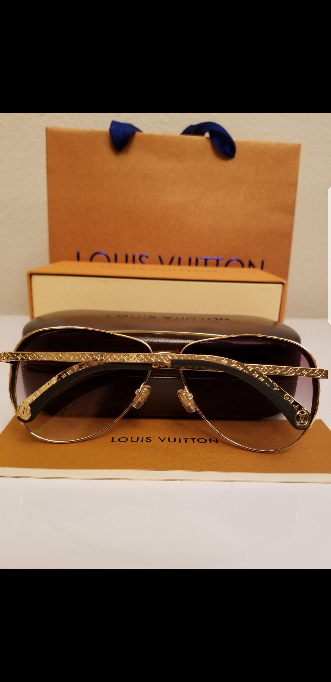 Louis Vuitton, Accessories, New Lv Monogram Lenses Gold Sunglasses  Reasonable Offers Are Welcome