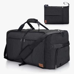 Travel Duffle Bag 32” Large Foldable Weekender Gym Bag with Shoe Compartment