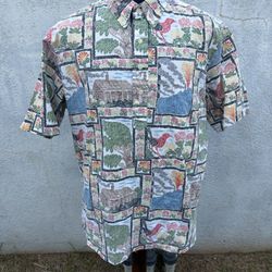 Vintage Reyn Spooner Dietrich Varez Hawaiian Print Shirt Men's XL