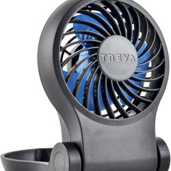 3.5 Inch Portable Desk Fan with USB Port - Small, Compact, Powerful Airflow, AC Adapter Included
