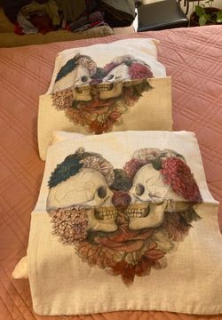 New 18”x 18” “Day of the Dead” Throw Pillow Covers