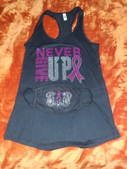 $ 10 Motivational  Tee & Mask Motivational  ,size  Small 
