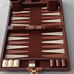 Leather Backgammon 