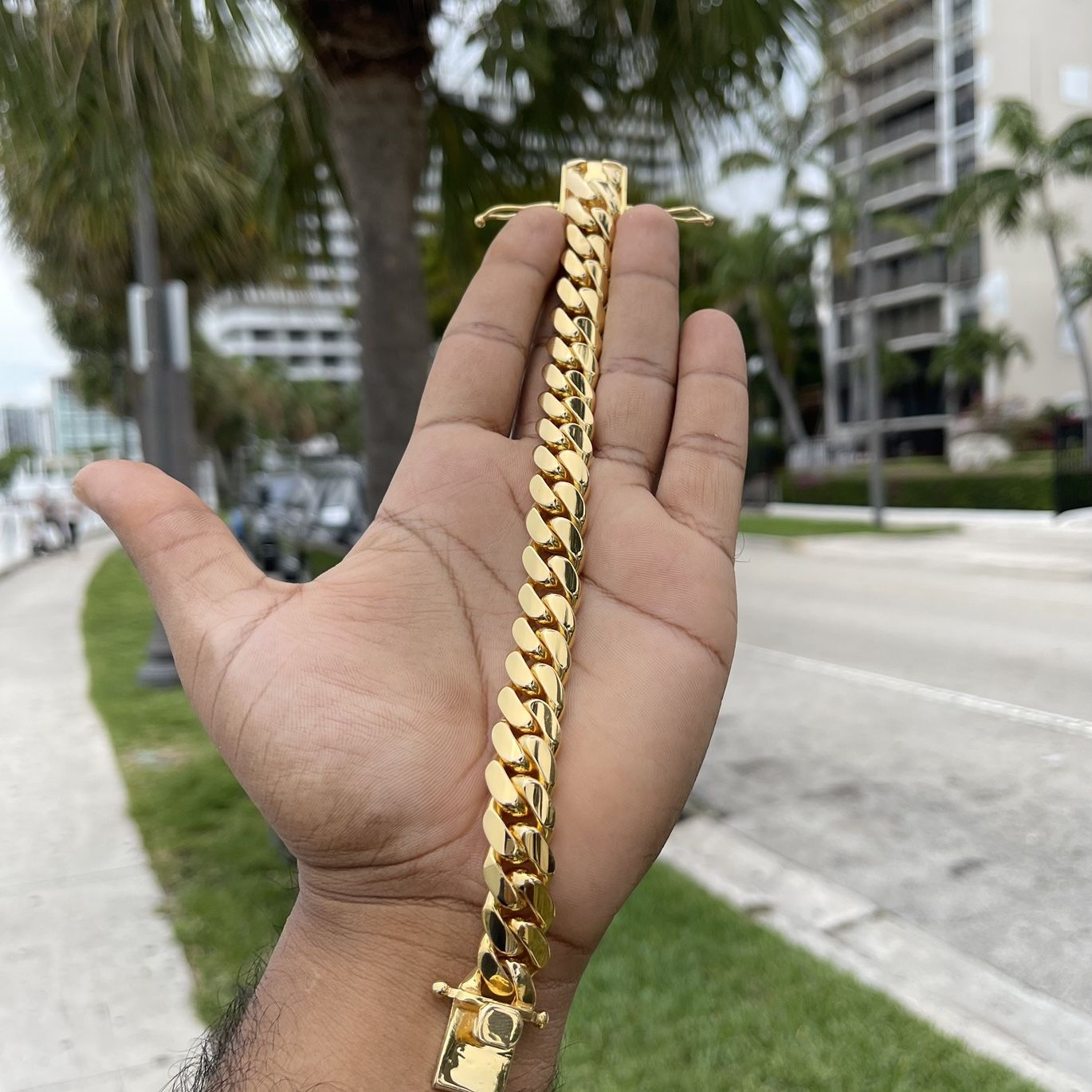 14mm 8.5” Miami Cuban Link Bracelet Fresh Off The Press (Gold