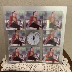 Photo Holder With Clock