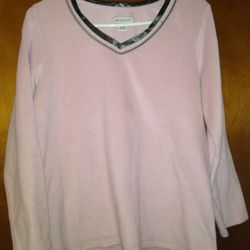 Liz Claiborne Fleece Long Sleeve Pajama Or Casual Top