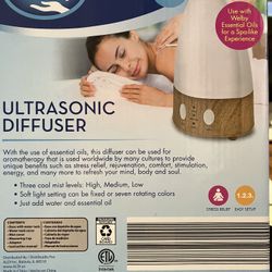 Diffuser Ultrasonic/ 3 settings & 7 rotating colors