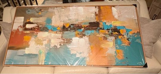 30” x 60” large canvas abstract art