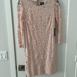 New Vince Camuto Elegant Lace Ballet Pink Dress (Size: 2)