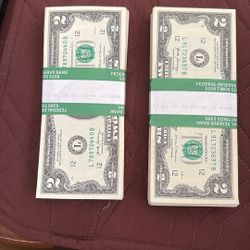 $2 Dollar Bills $400 Worth    $3 Each 