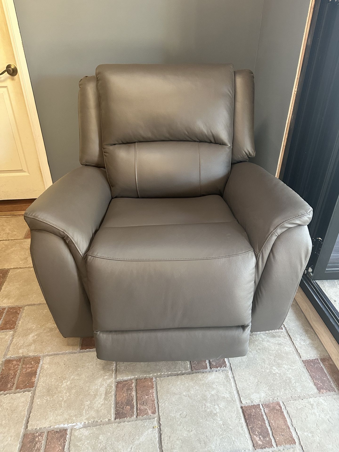 Leather Power Recliner Sofa Chair