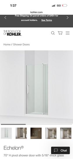 Kohler Shower Door - Echelon® 70" H pivot shower door with 5/16"-thick glass