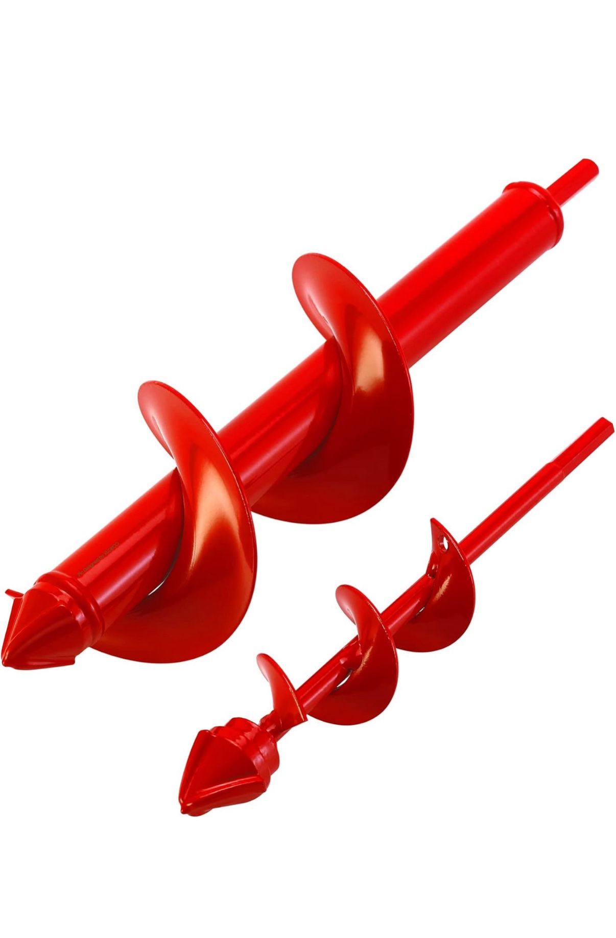 Garden Auger Drill Bit for Planting - 2 PCS, Bulb Planter Tool & Post Hole Digger, Spiral Drill Bit