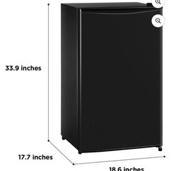 Midea WHS-121LB1 Refrigerator, 3.3 Cubic Feet, Black $