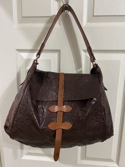 Leather Bag with Canvas Insert from Malaysia