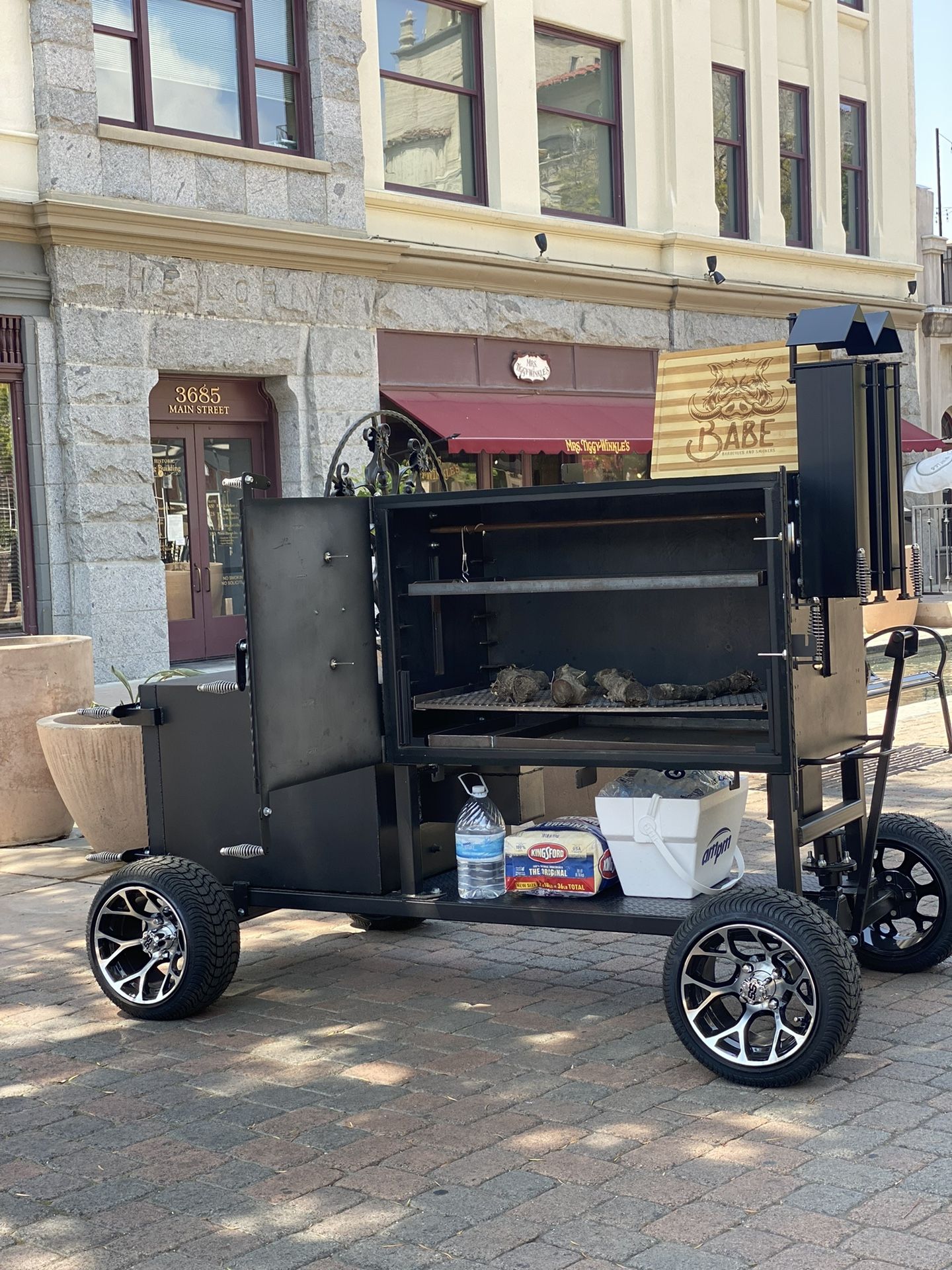 🔥 4x4 HORIZONTAL SMOKER (with wheels & handle)