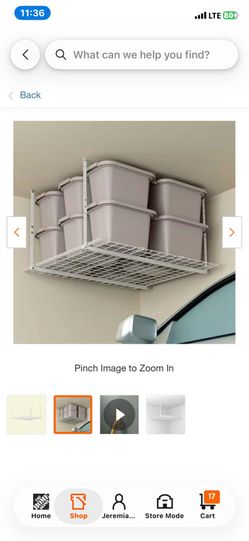 4x4 hanging storage racks w/ wire rack decking