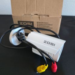 ZOSI 4-in-1 Security Camera – White Bullet Style, Day/Night Vision (New/Open Box)