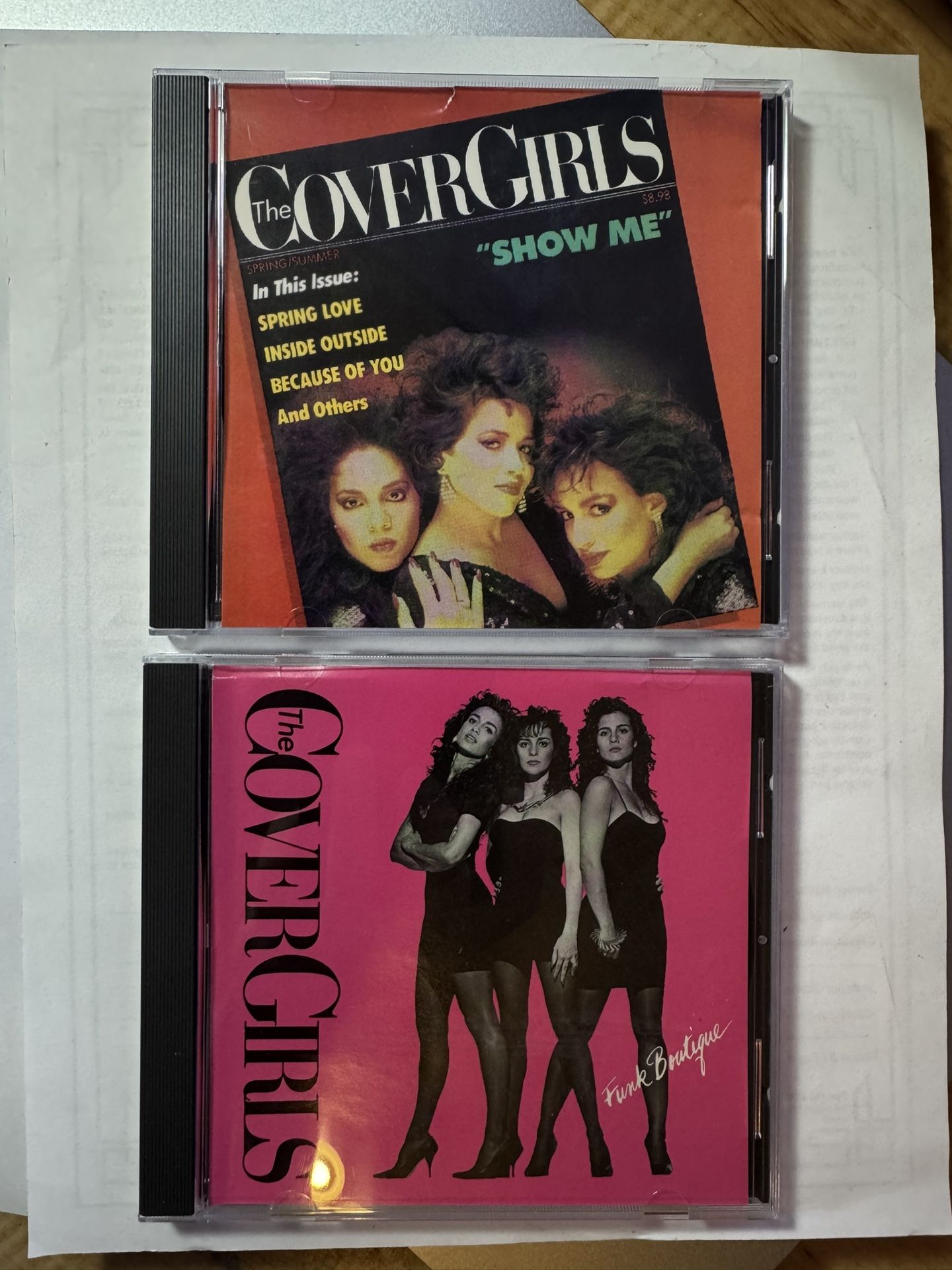 2 THE COVER GIRLS CD - FUNK BOUTIQUE(Single 5 Track) & Show Me(1987) VG+ RARE