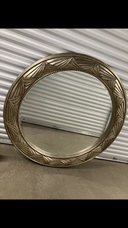 Large Framed Beveled Mirror 