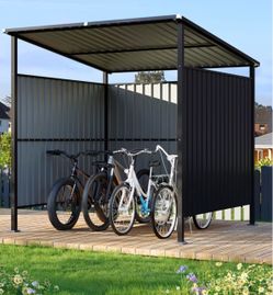 5.9x6.3ft Outdoor Grill Shed, Heavy Duty Storage Shelter