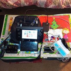Wii U Console (Modded with Hard Drive and SD Card (Games Inside)) and 17 Wii U Game Discs Bundle