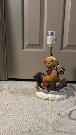 working santa bear lamp