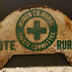 Vintage HURON COUNTY RURAL Car Topper - PROMOTE RURAL SAFETY