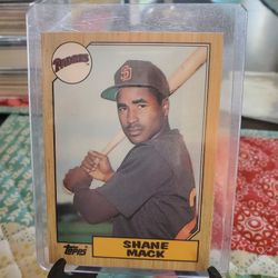 San Diego Padres Shane Mack 2 1987 Topps Update Rookie Baseball Cards 