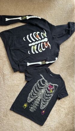 skeleton Hoodie and T-shirt( New)