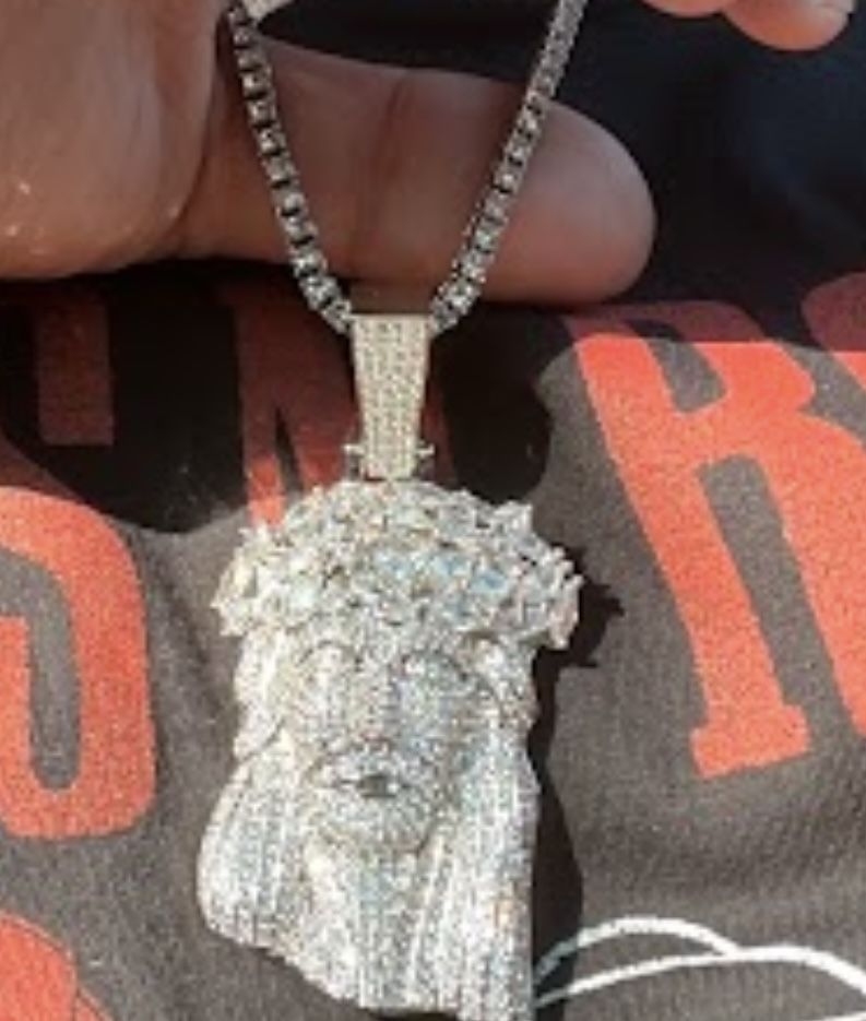 Mossiniate Diamond Chain ,Jesus Pendant and 2 Moissanite Tennis Bracelets