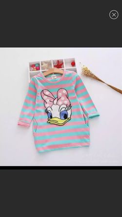 NWT multicolor Daisy Long Sleeves T-shirt Dress size 3T 5T 6