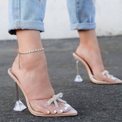 Smokin' Hot Shoes! Clear Stilletos 5" High