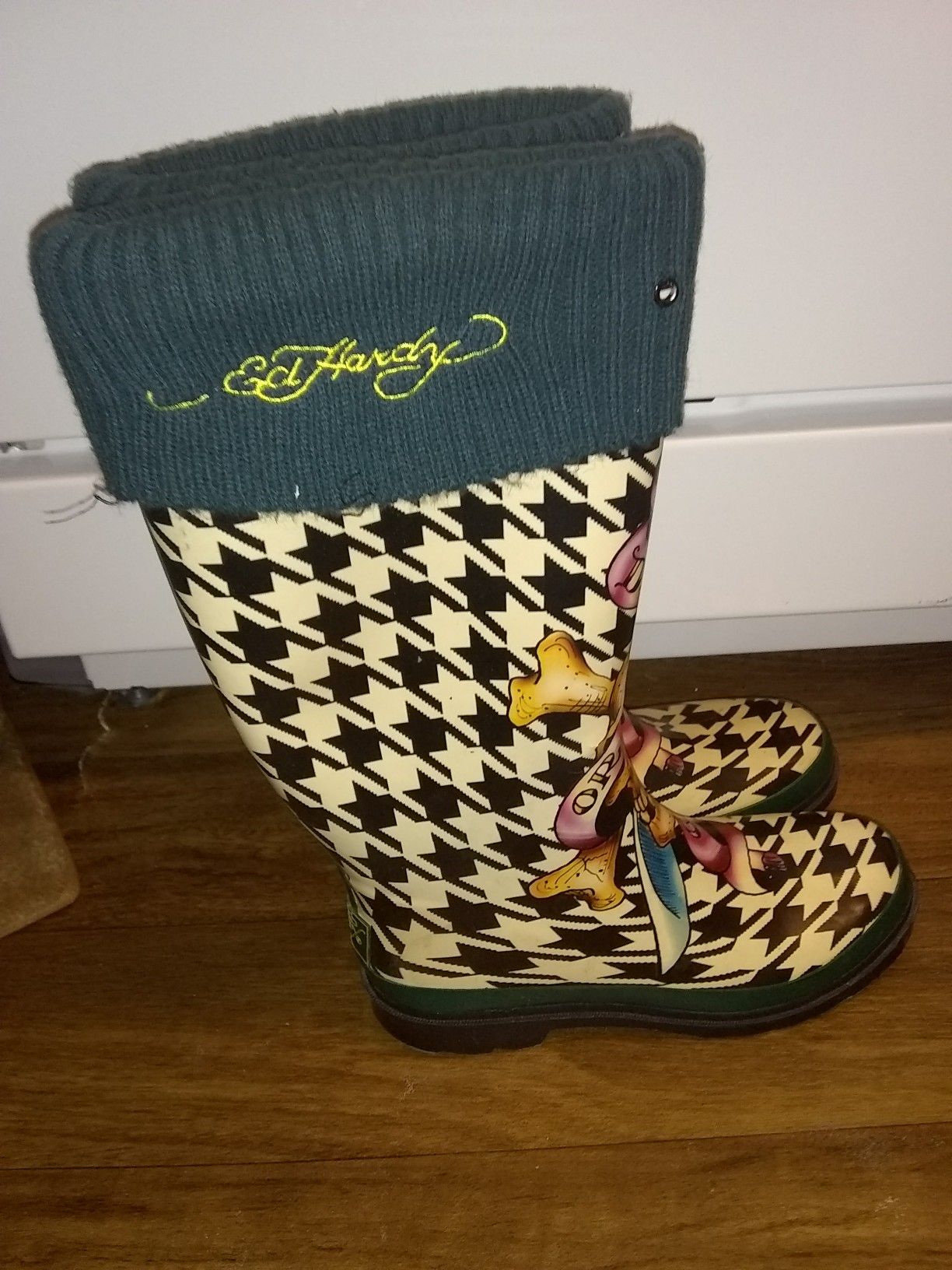 Ed Hardy rain boots