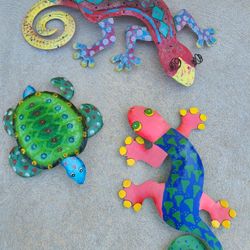 Galapagos Metal Reptiles Wall Decor