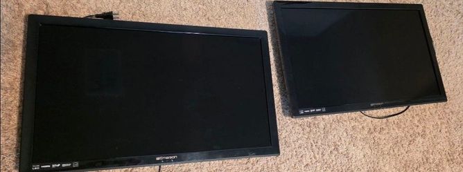 Two 27-in Emerson Monitors