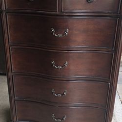 Solid Wood Dresser With Side 2 Side Table