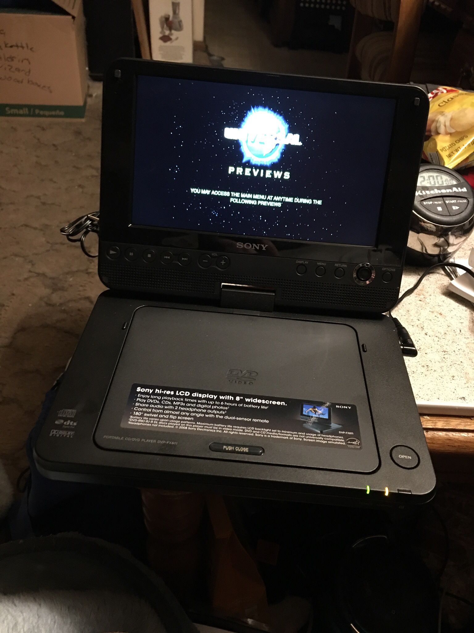 sony portable dvd player