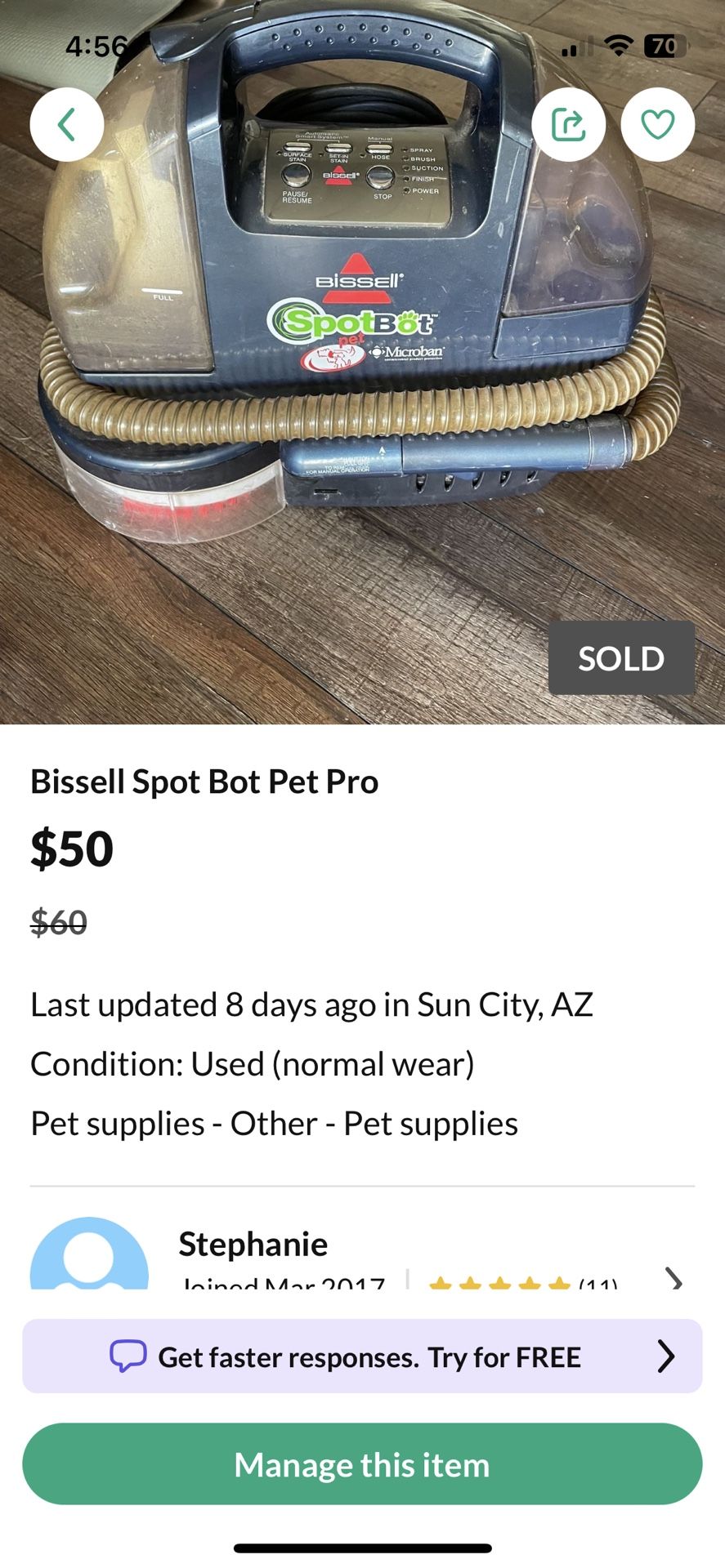 Bissell Spot Bot Pet Pro