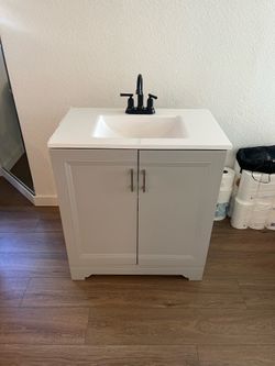 30” Bathroom Vanity with Sink & Faucet