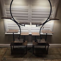 2 Plant Stands With Grow Lights 